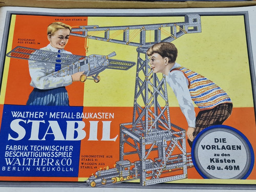 Vintage stabil metallbaukasten - vintage,